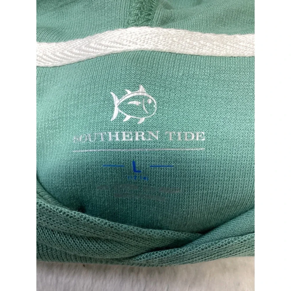 Southern Tide Kids Seafoam Green Bay View Hoodie Long Sleeve Size L 12-14 12190